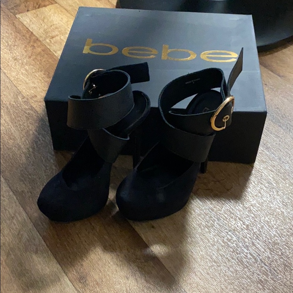 Bebe Audryan Buckle Crossover Suede